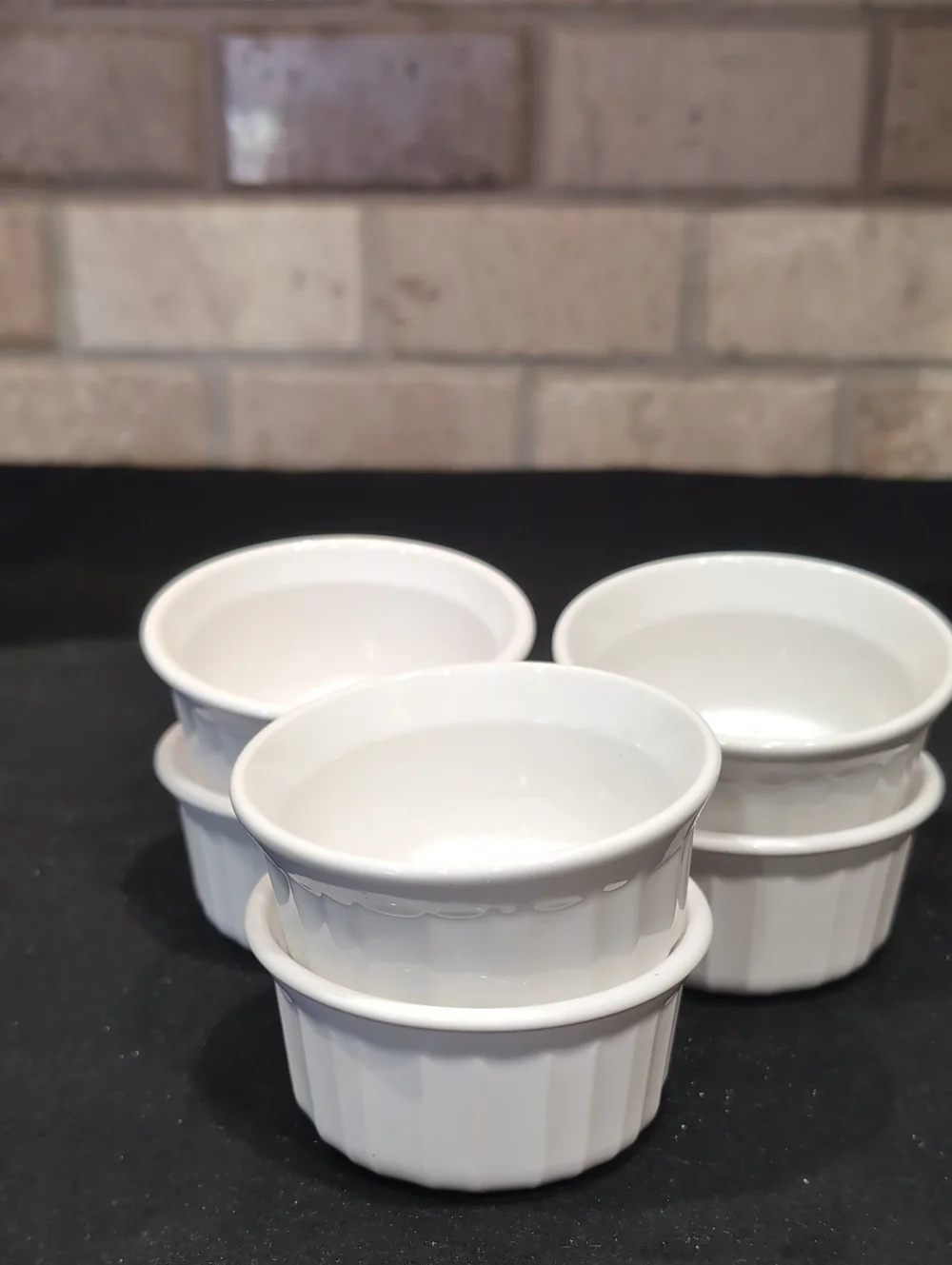 Set of Six (6) CorningWare / Corning Ware French White 4 Oz Ramekins RS4